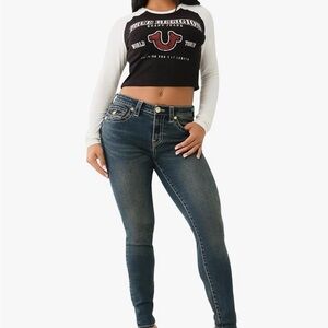 True Religion Women's Dark Blue Skinny Jeans